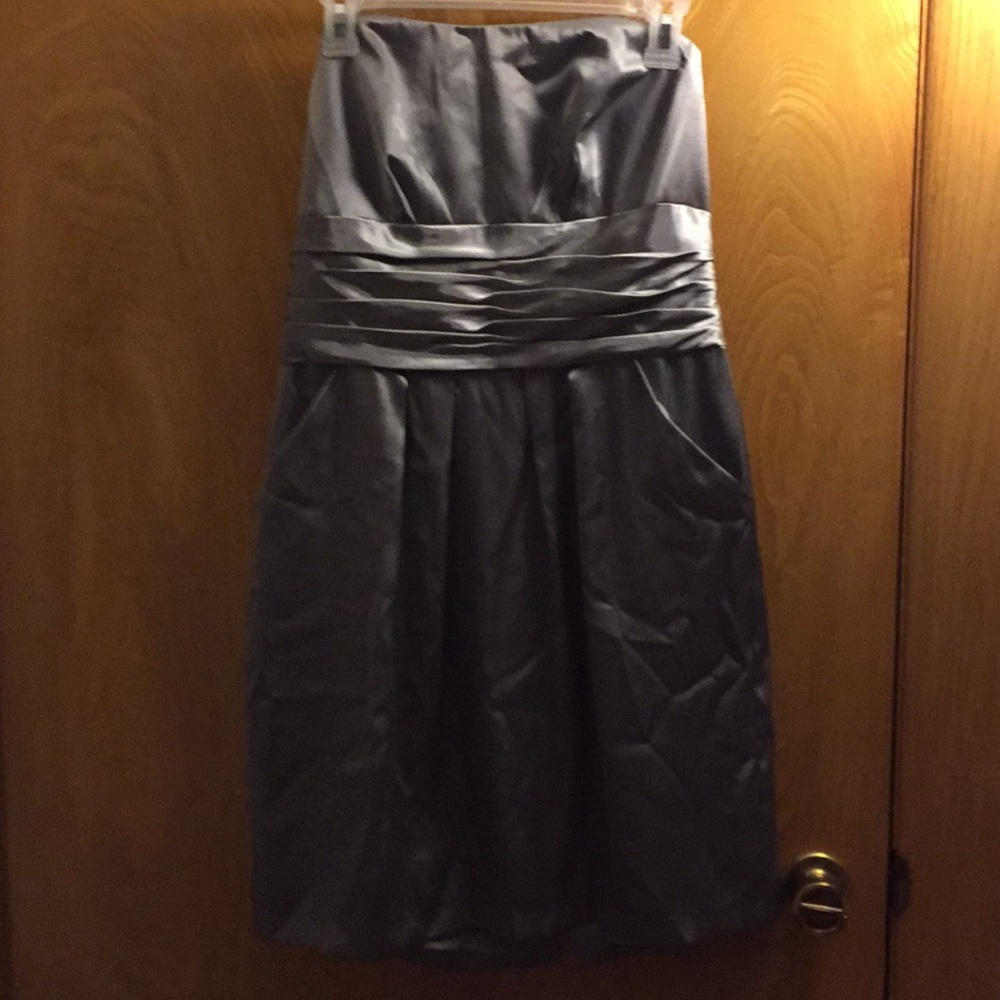 Silver David’s Bridal Bridesmaid dress